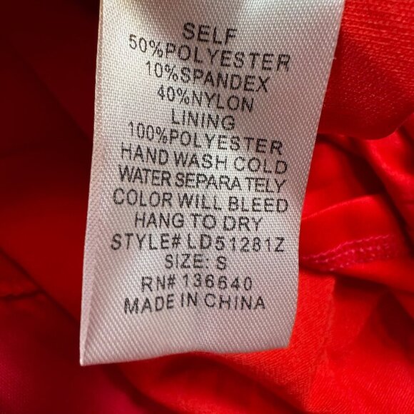 AURA Red & Pink Midi Sundress Button Down Size Women's Small - Picture 7 of 7